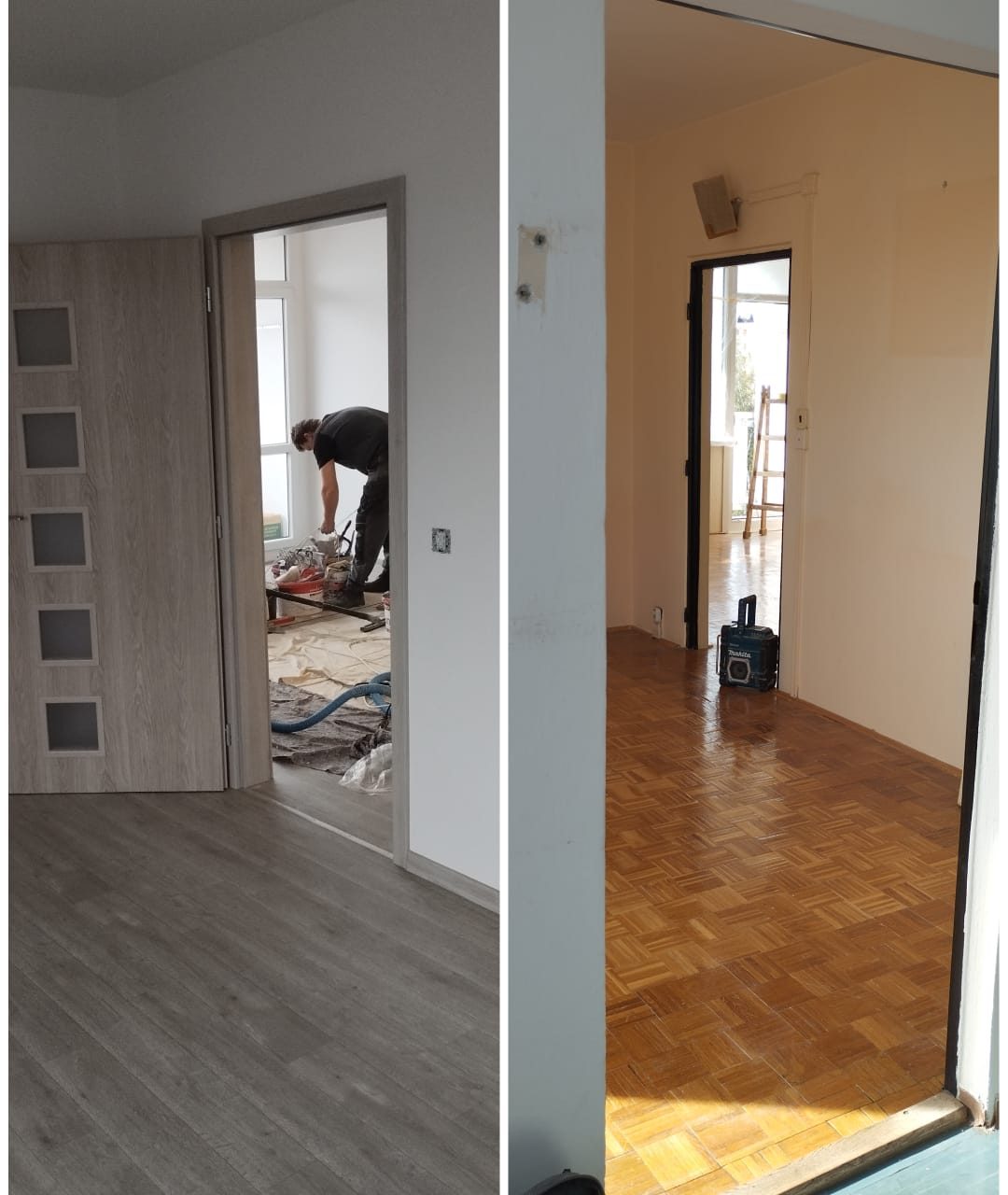 Pokoje — před a po